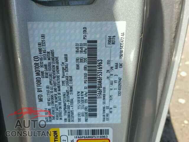 FORD MUSTANG 2015 - 1FA6P8AM6F5316963