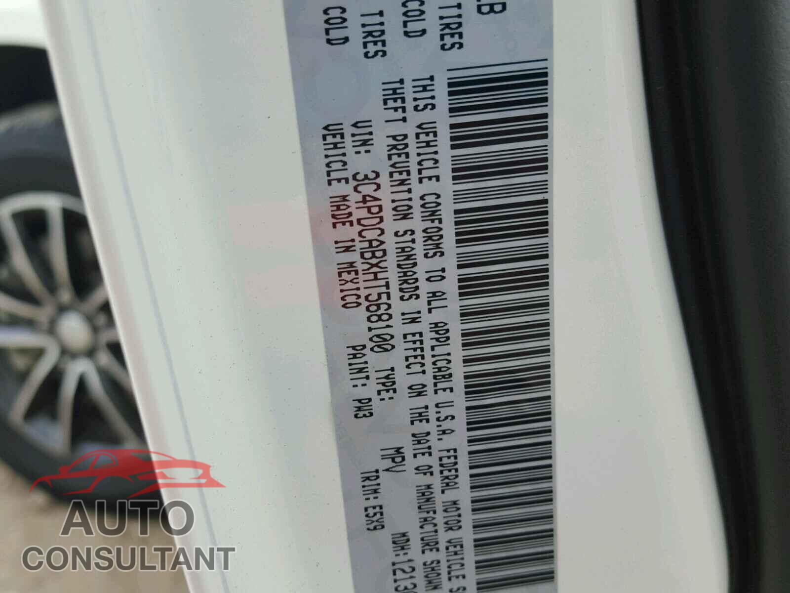 DODGE JOURNEY 2017 - 3C4PDCABXHT568100