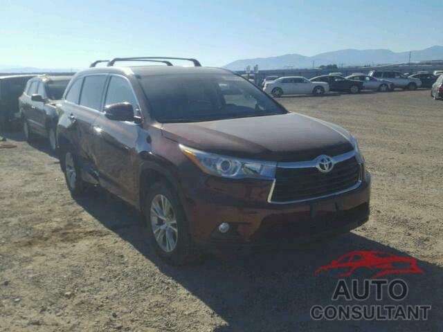 TOYOTA HIGHLANDER 2015 - 5TDJKRFH0FS174897