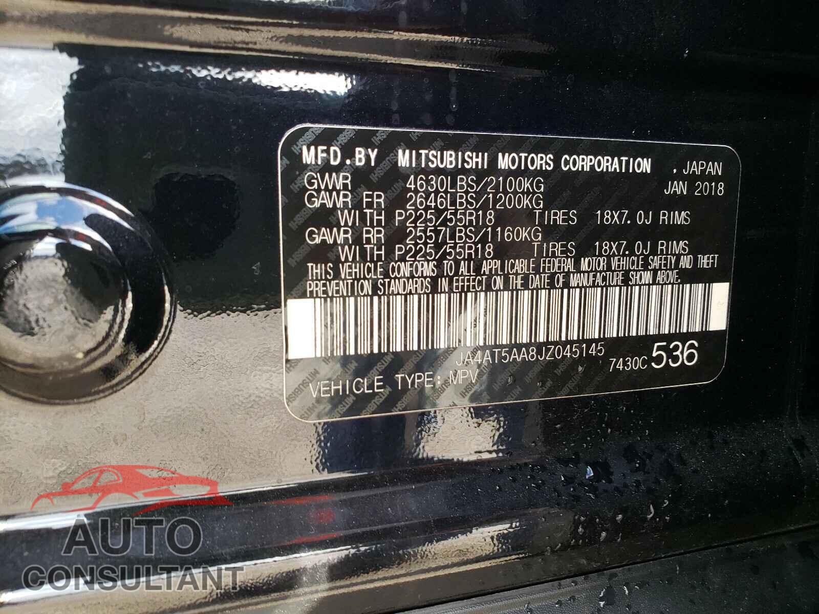 MITSUBISHI ECLIPSE 2018 - JA4AT5AA8JZ045145