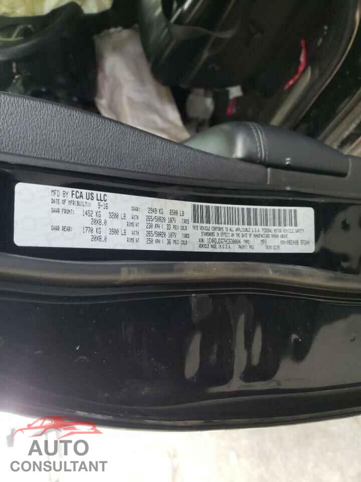DODGE DURANGO 2017 - 1C4RDJDG7HC630004