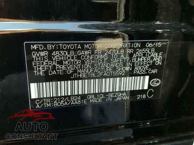 LEXUS GS350 2015 - JTHBE1BL2FA015592