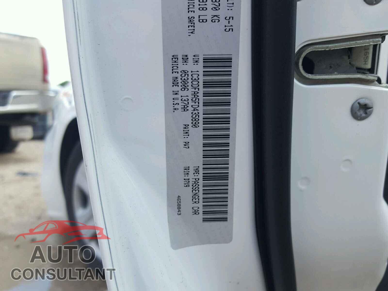 DODGE DART 2015 - 1C3CDFAA5FD435890