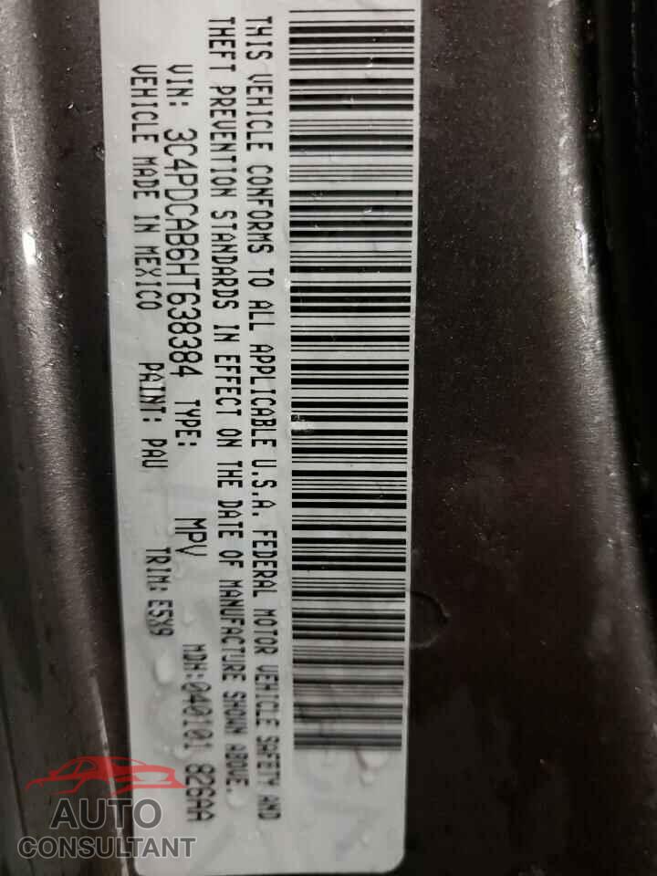 DODGE JOURNEY 2017 - 3C4PDCAB6HT638384