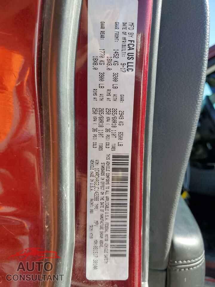 DODGE DURANGO 2018 - 1C4RDHAG2JC142288