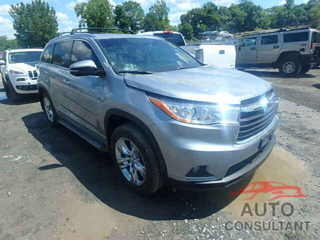 TOYOTA HIGHLANDER 2015 - 5TDDKRFH9FS122004