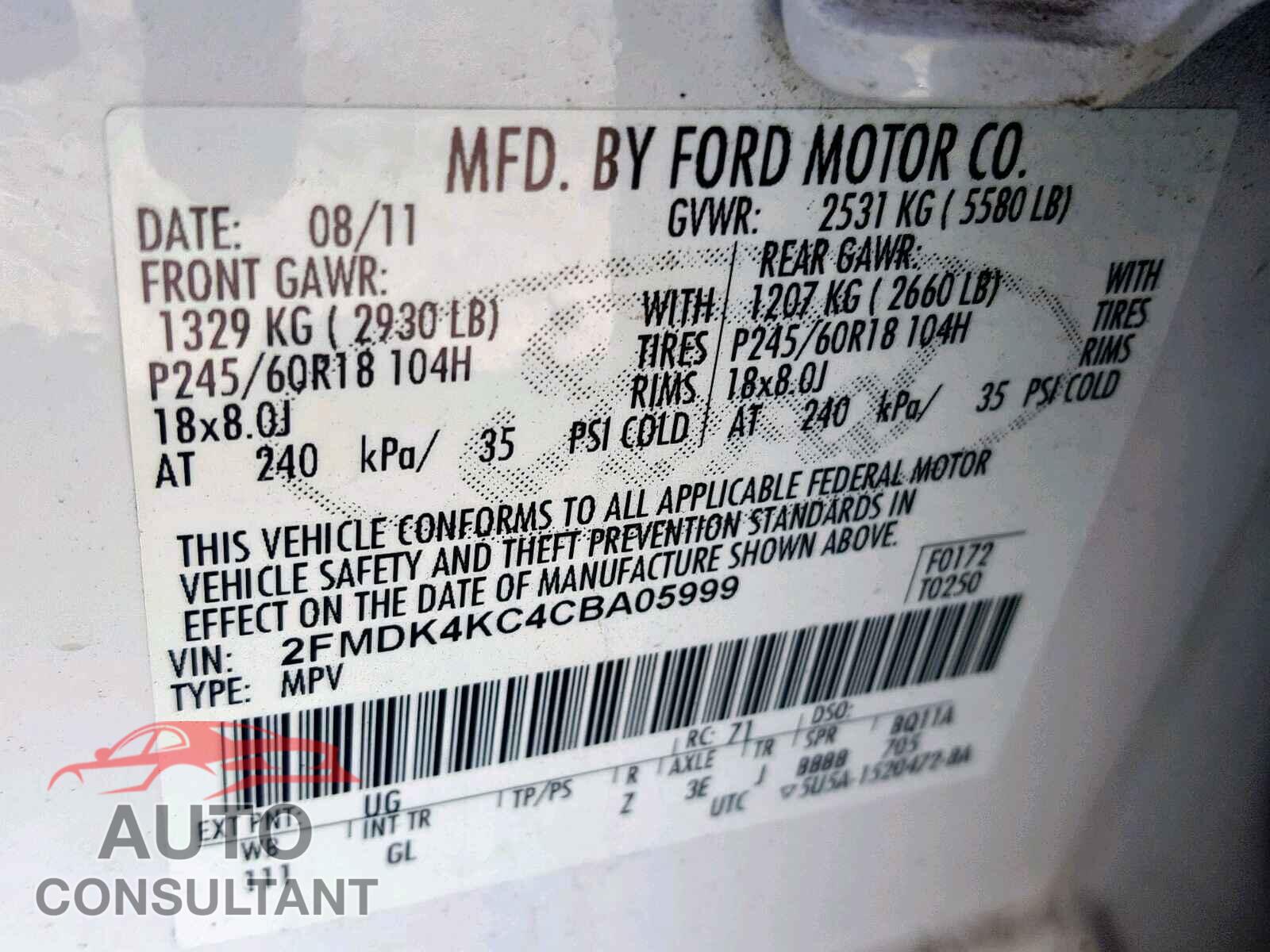 FORD EDGE LIMIT 2012 - 3C4NJDDB5HT674472