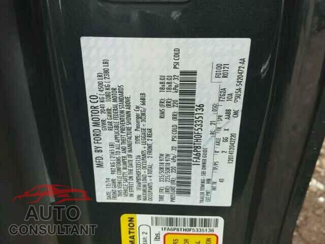 FORD MUSTANG 2015 - 1FA6P8TH0F5335136