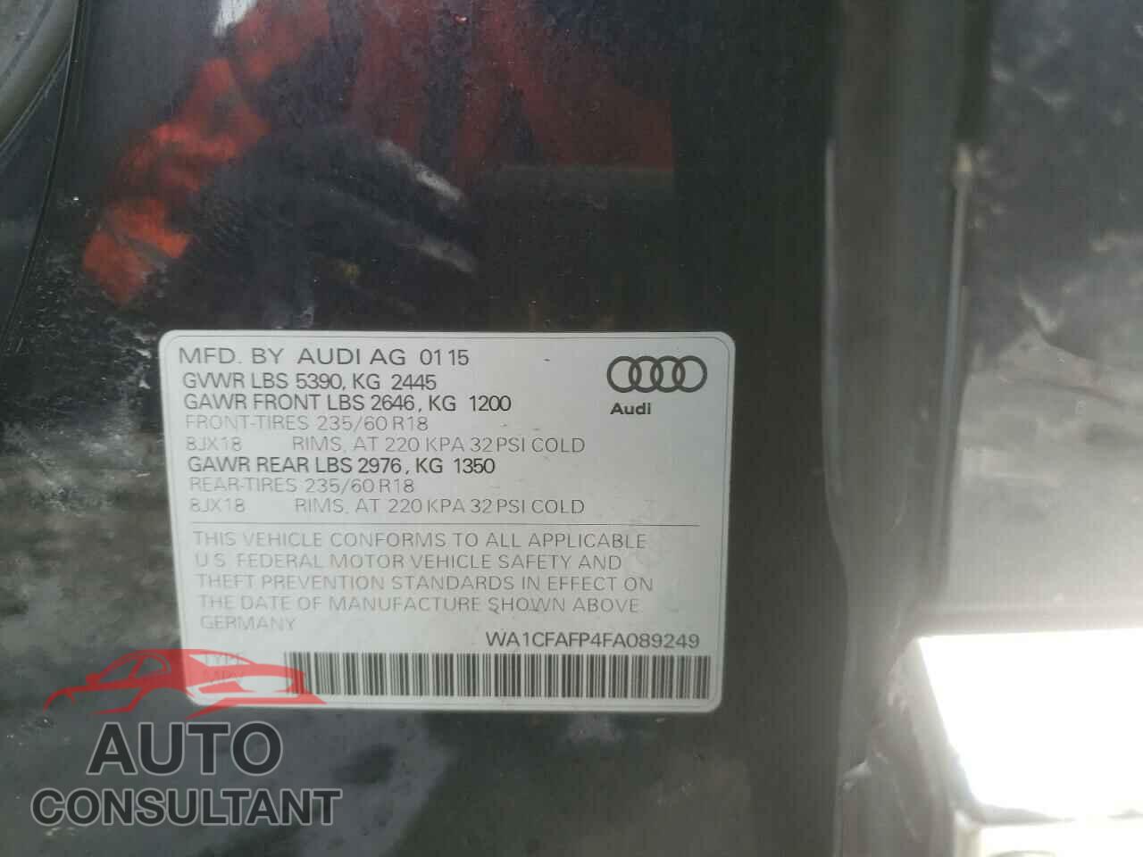 AUDI Q5 2015 - WA1CFAFP4FA089249