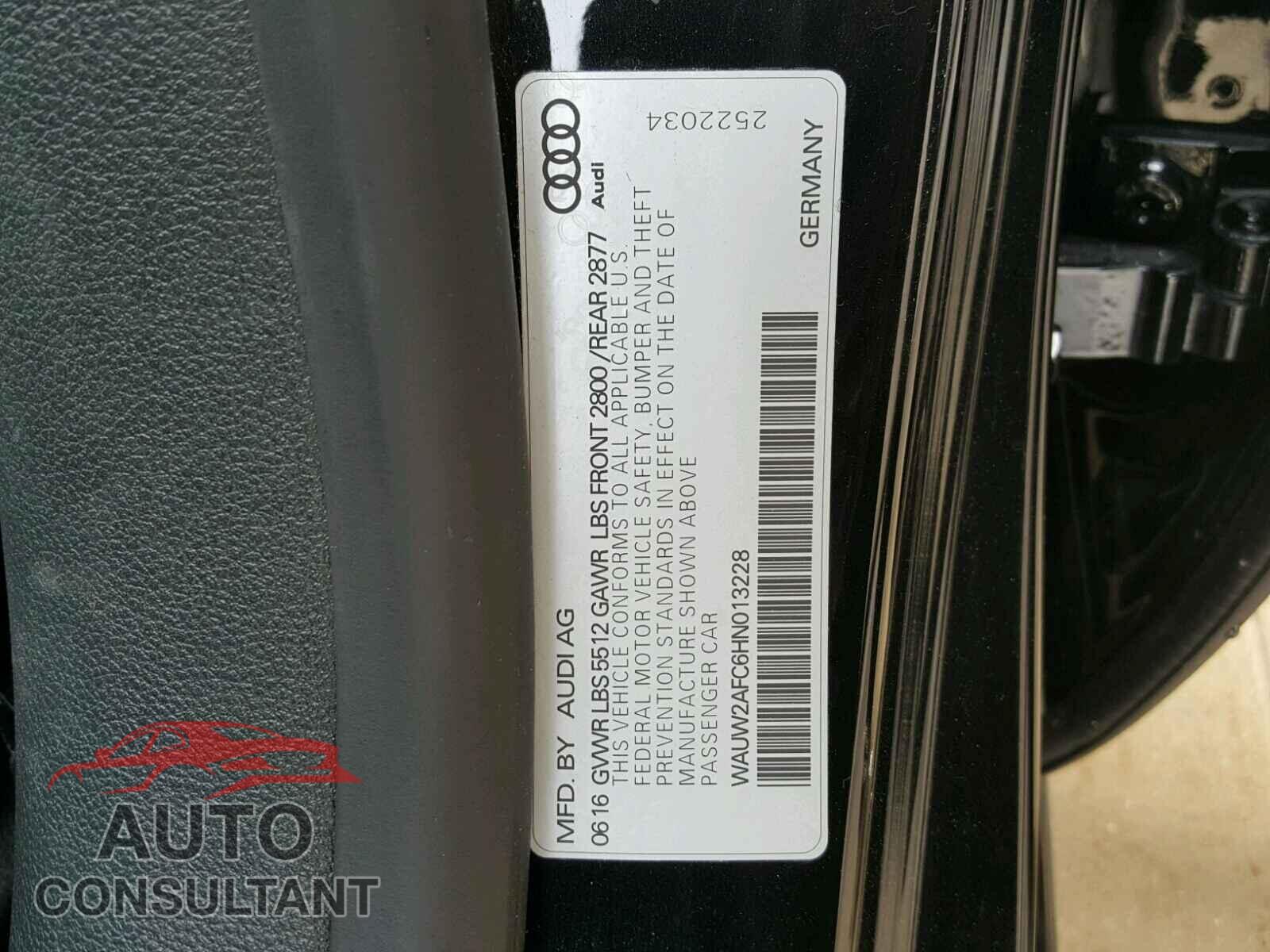 AUDI A7 2017 - WAUW2AFC6HN013228