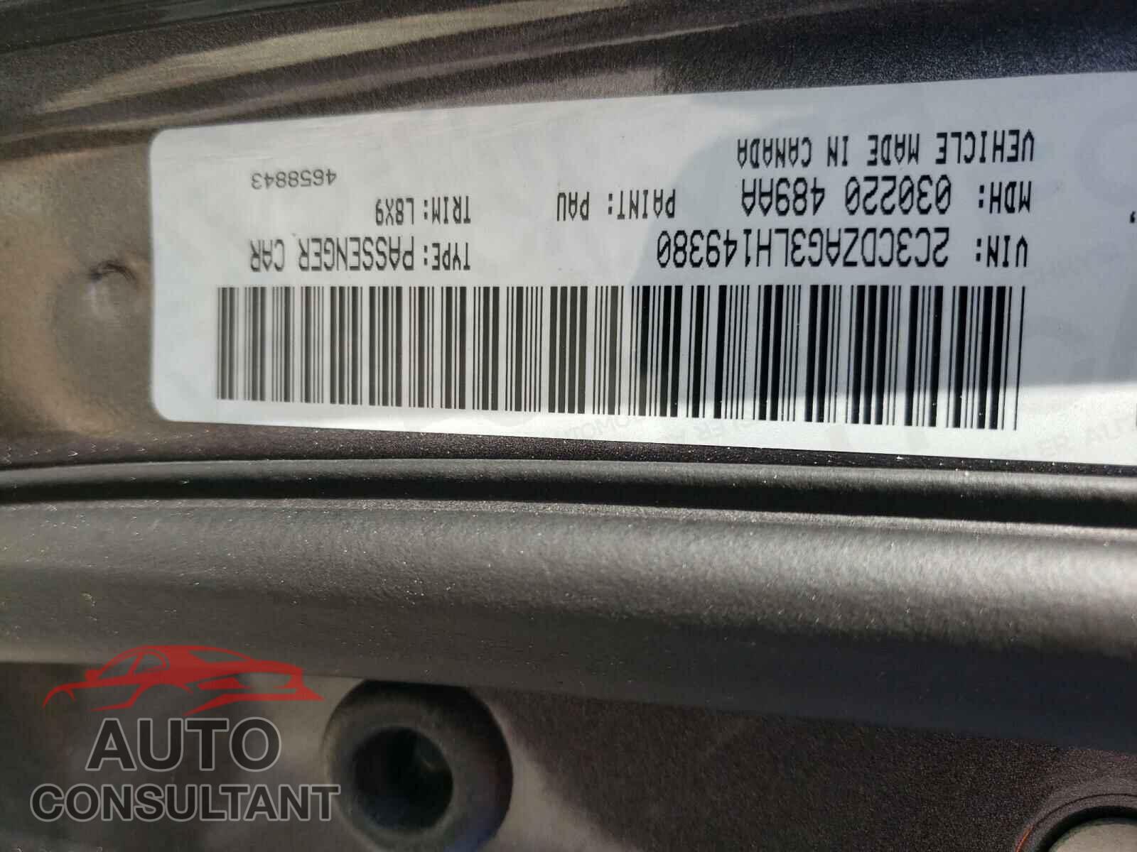 DODGE CHALLENGER 2020 - 2C3CDZAG3LH149380