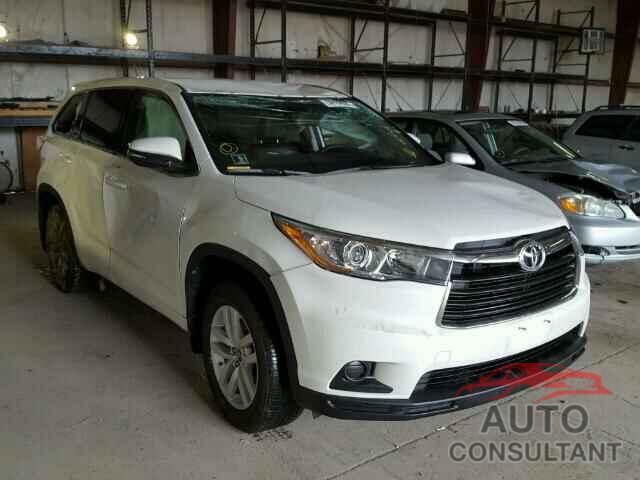 TOYOTA HIGHLANDER 2016 - 5TDBKRFH5GS288805