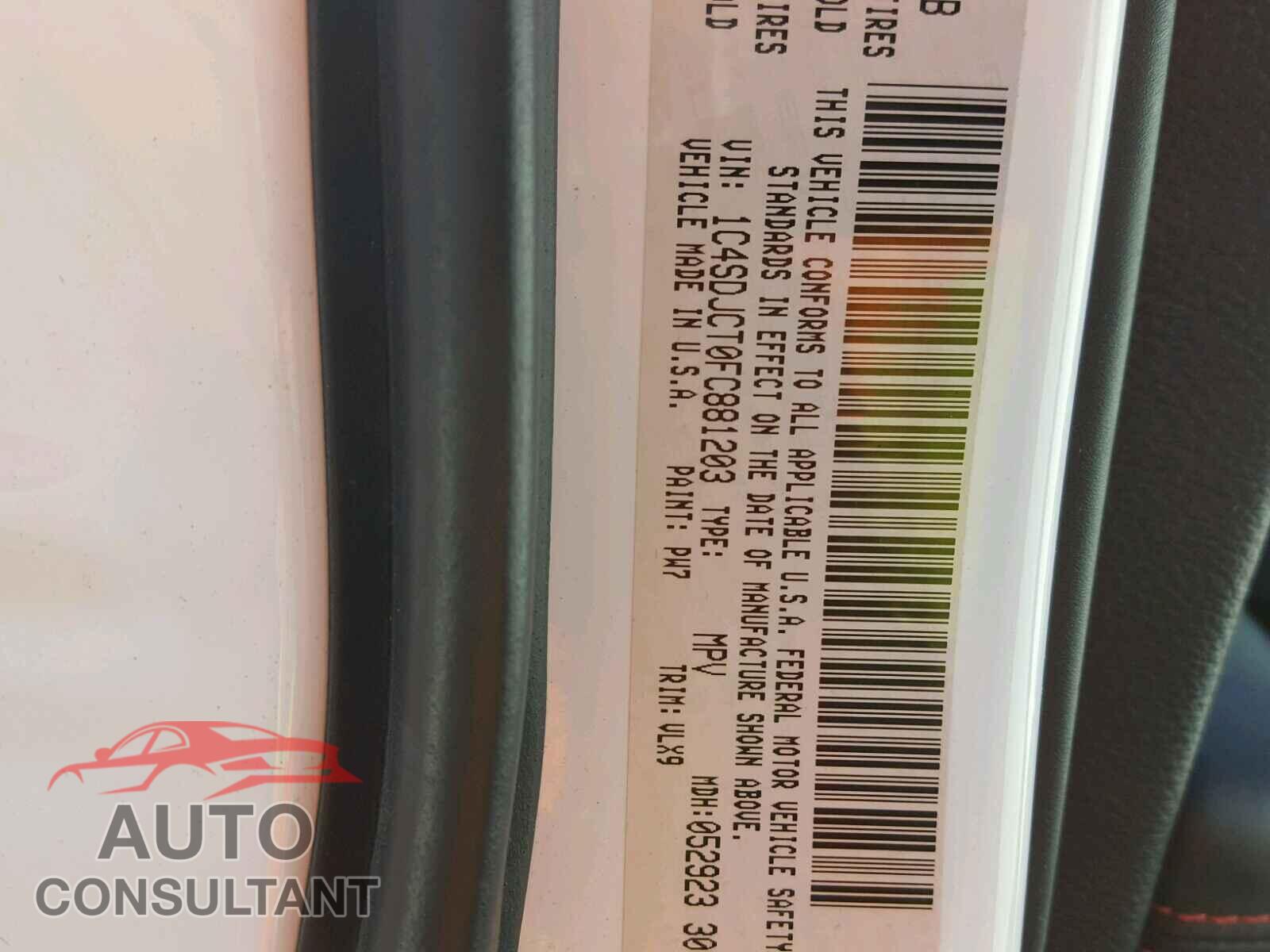 DODGE DURANGO 2015 - 1C4SDJCT0FC881203