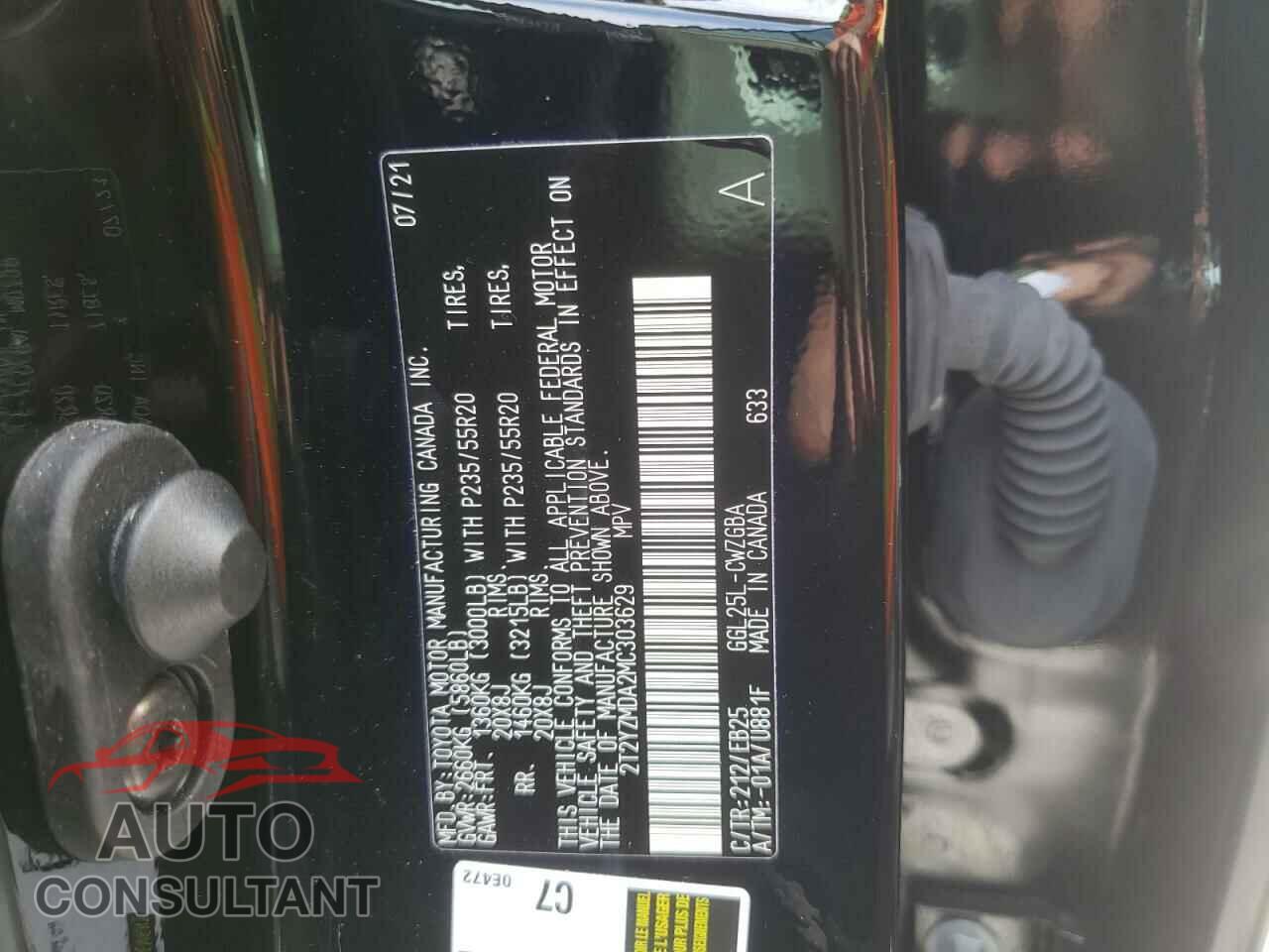 LEXUS RX350 2021 - 2T2YZMDA2MC303629