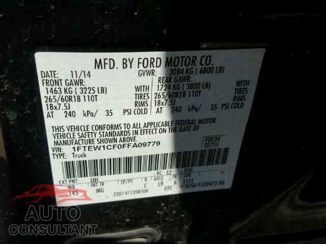 FORD F150 2015 - 1FTEW1CF0FFA09779
