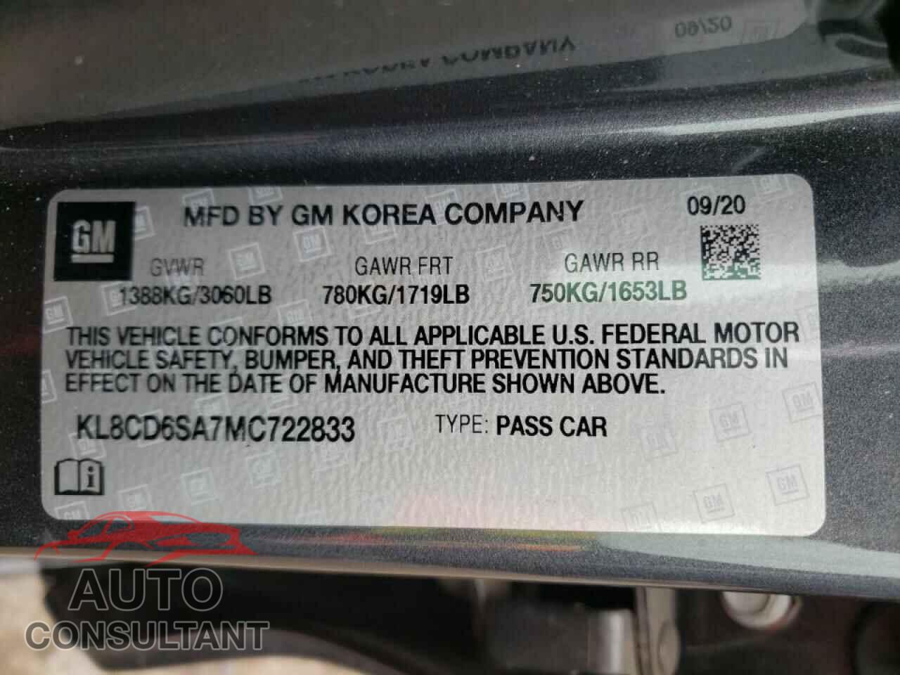 CHEVROLET SPARK 2021 - KL8CD6SA7MC722833