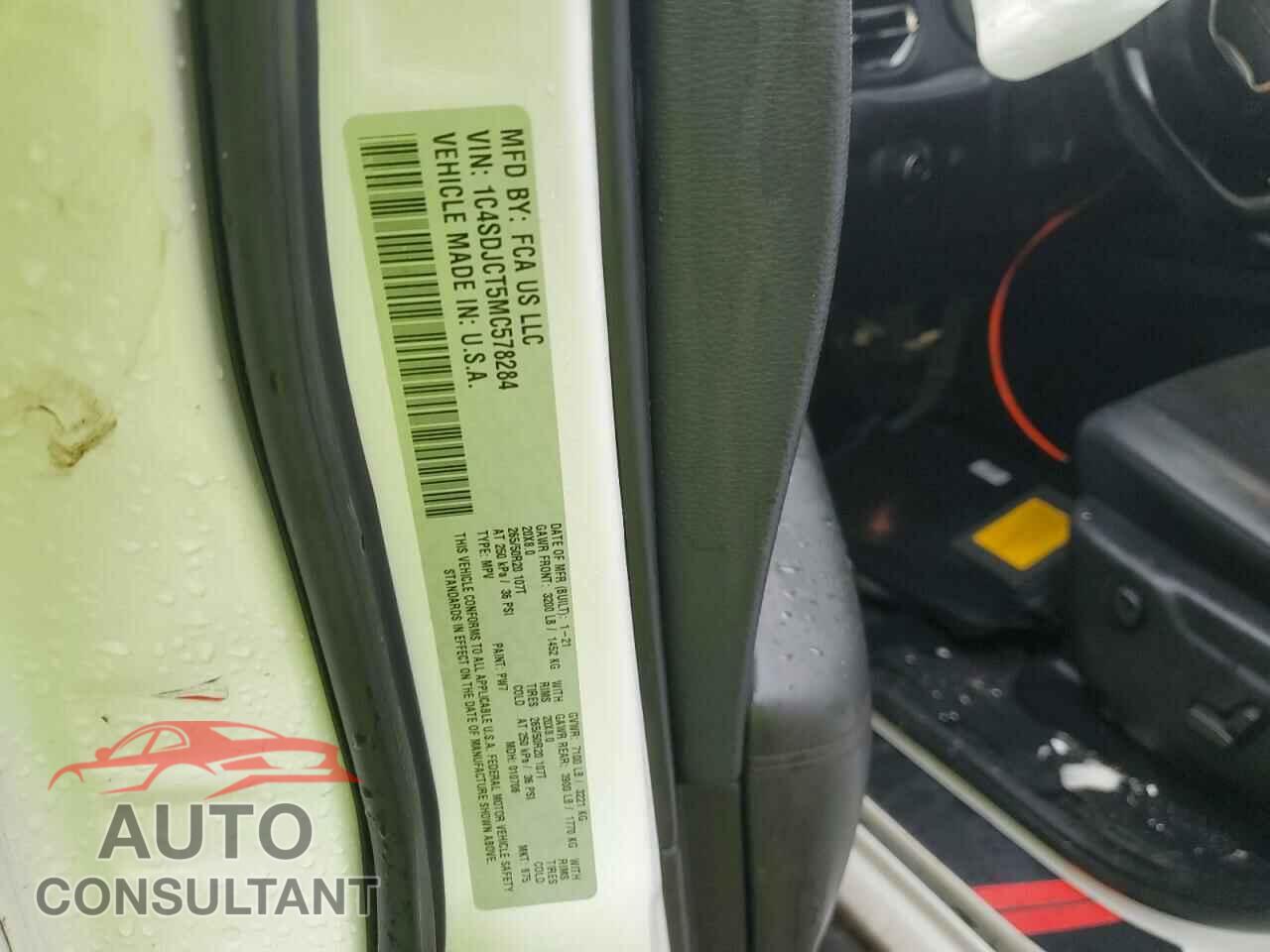 DODGE DURANGO 2021 - 1C4SDJCT5MC578284