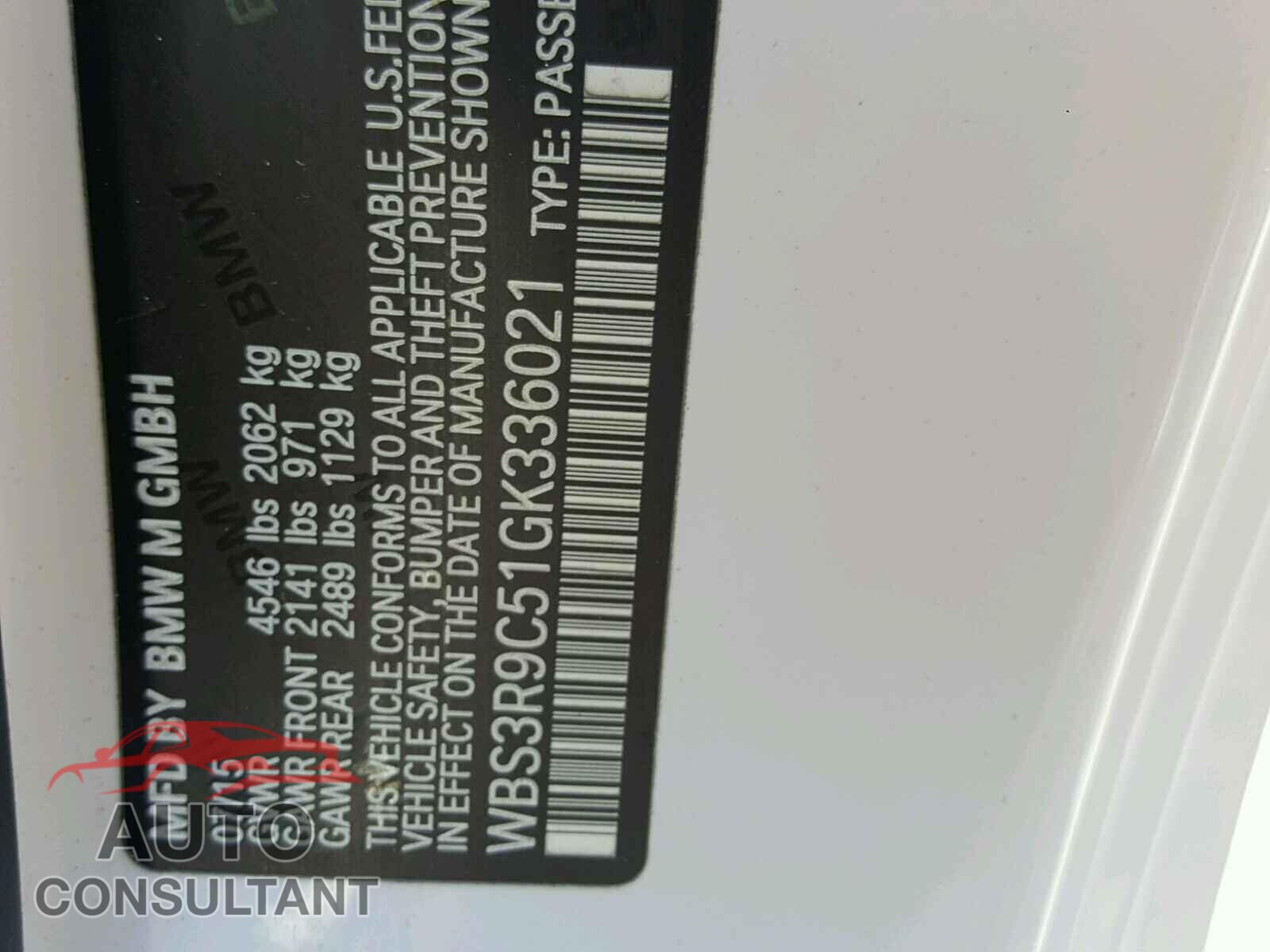 BMW M4 2016 - WBS3R9C51GK336021