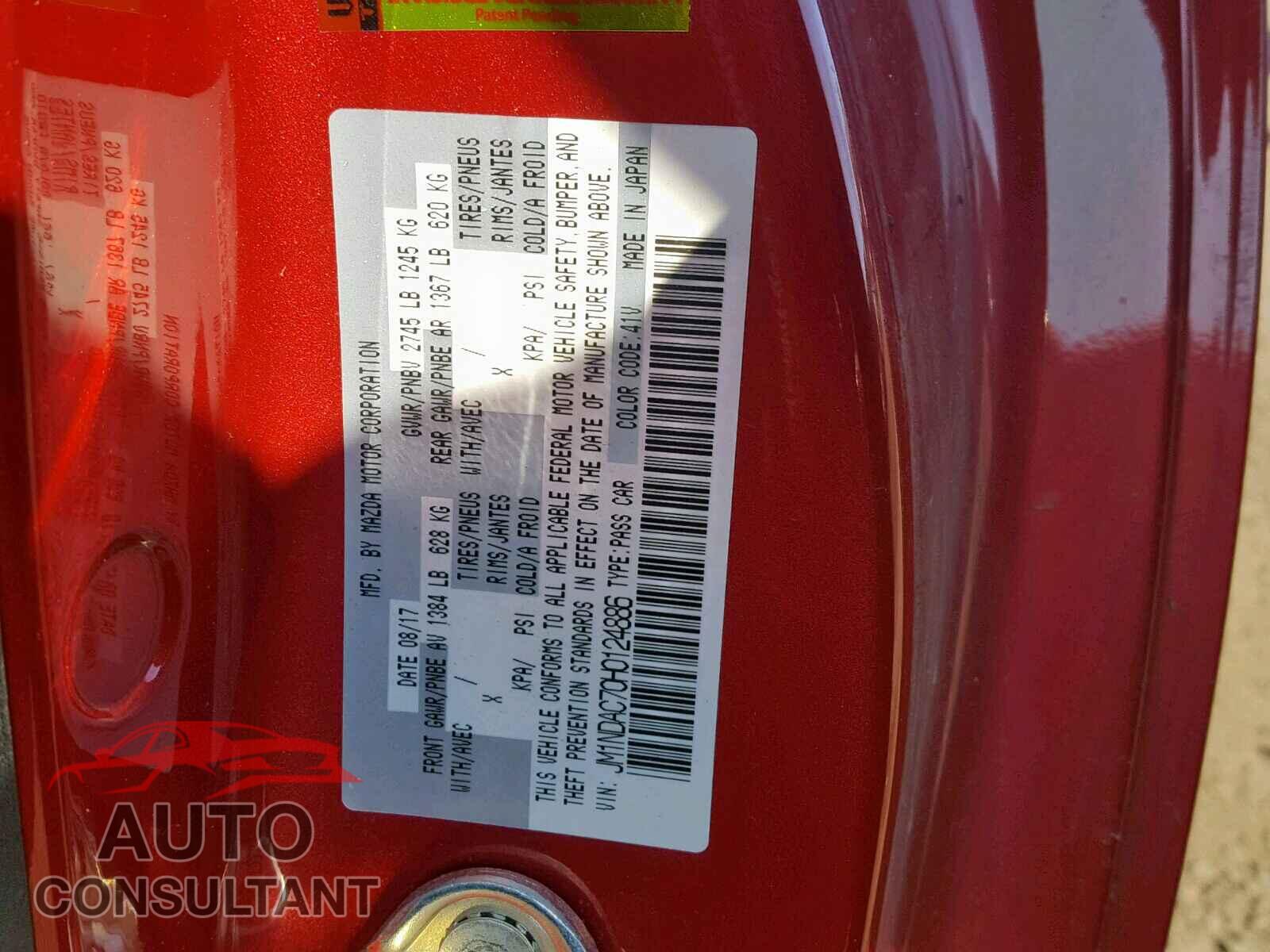 MAZDA MX5 2017 - 5TDKRKEC7MS014865