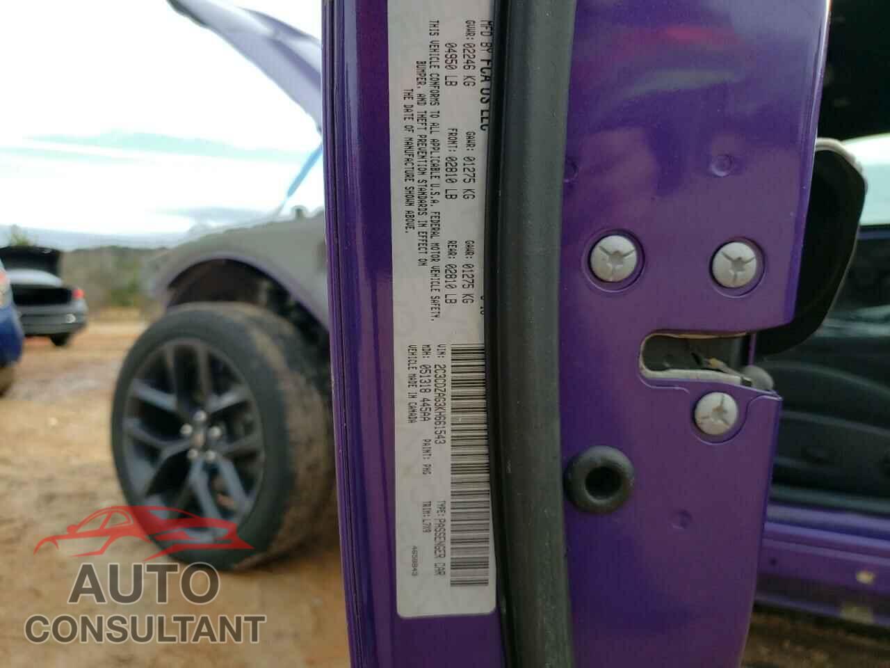 DODGE CHALLENGER 2019 - 2C3CDZAG3KH661543