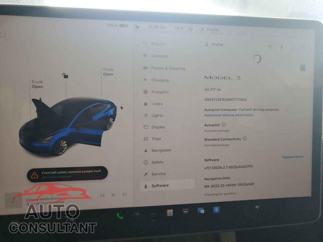 TESLA MODEL 3 2022 - 5YJ3E1EA9NF370829
