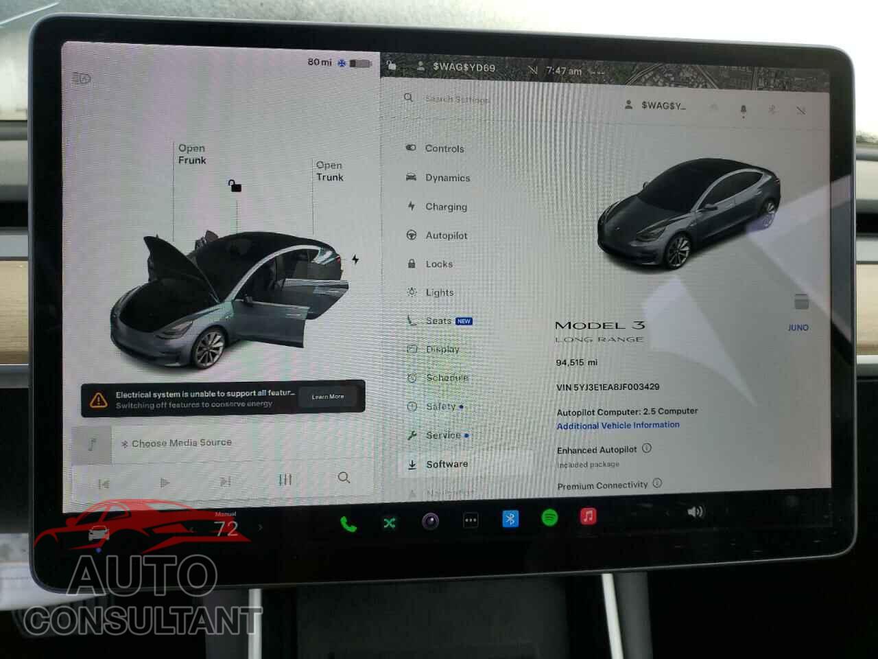 TESLA MODEL 3 2018 - 5YJ3E1EA8JF003429