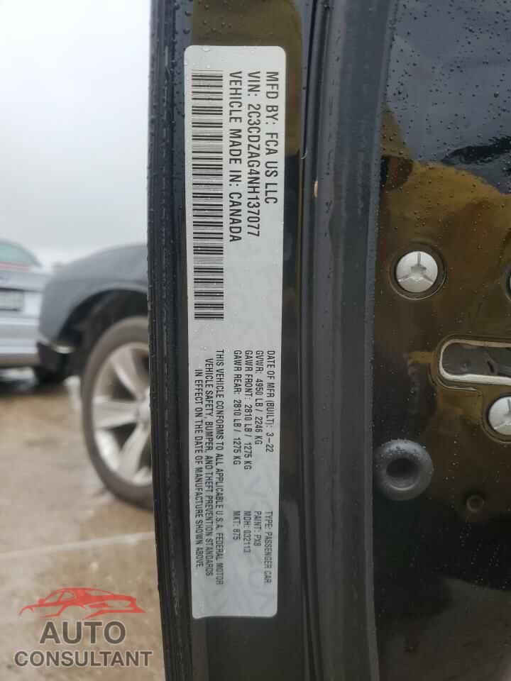 DODGE CHALLENGER 2022 - 2C3CDZAG4NH137077