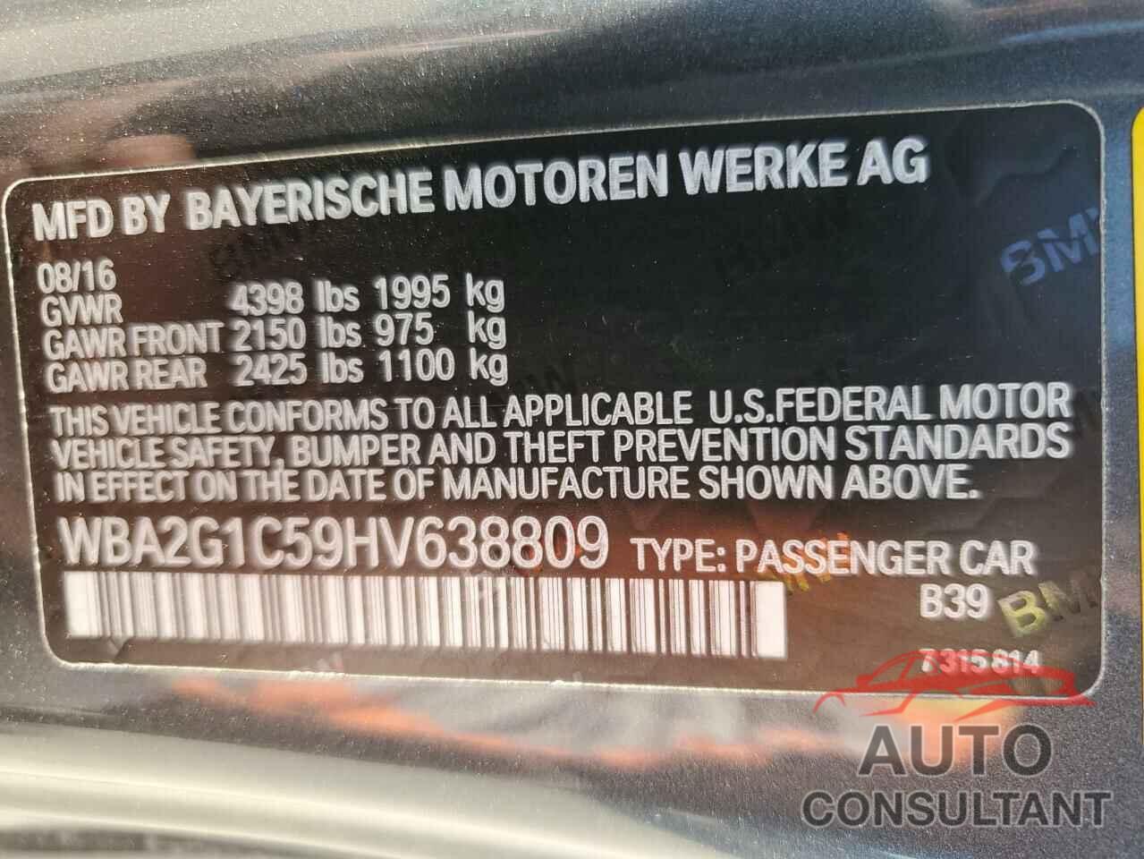 BMW M2 2017 - WBA2G1C59HV638809