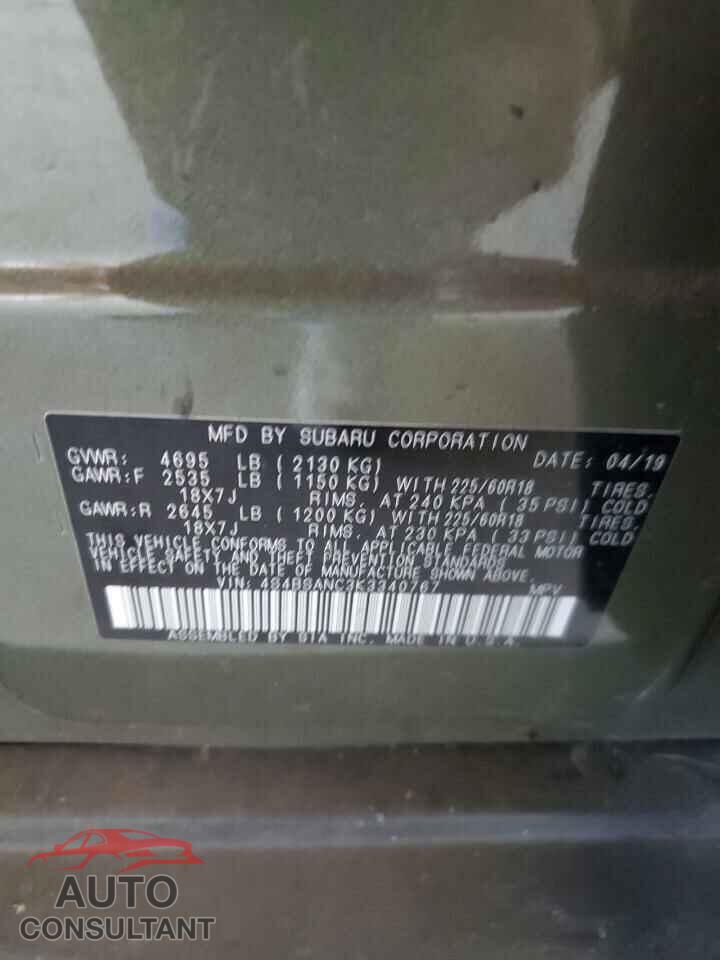 SUBARU OUTBACK 2019 - 4S4BSANC3K3340767