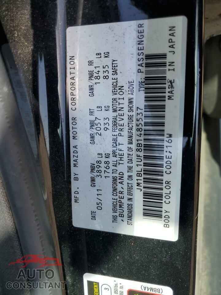 MAZDA 3 2011 - JM1BL1UF8B1485537