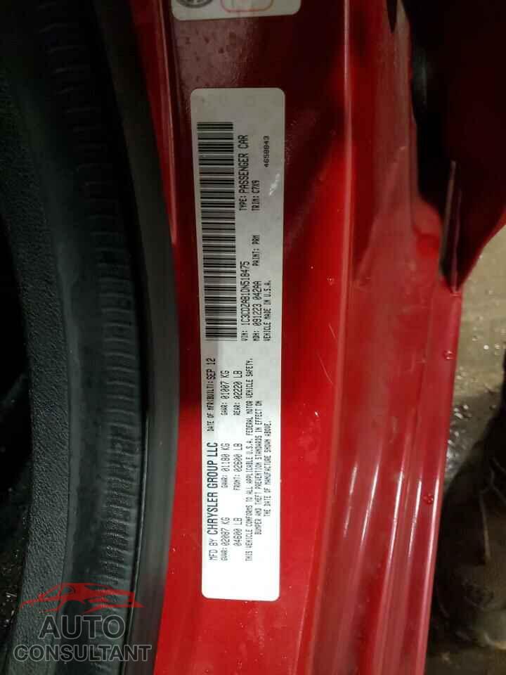 DODGE AVENGER 2013 - 1C3CDZAB1DN518475