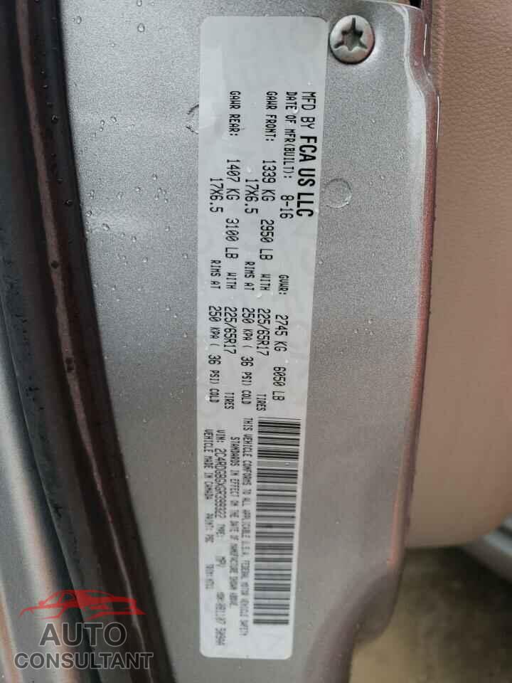 DODGE CARAVAN 2016 - 2C4RDGBGXGR399322