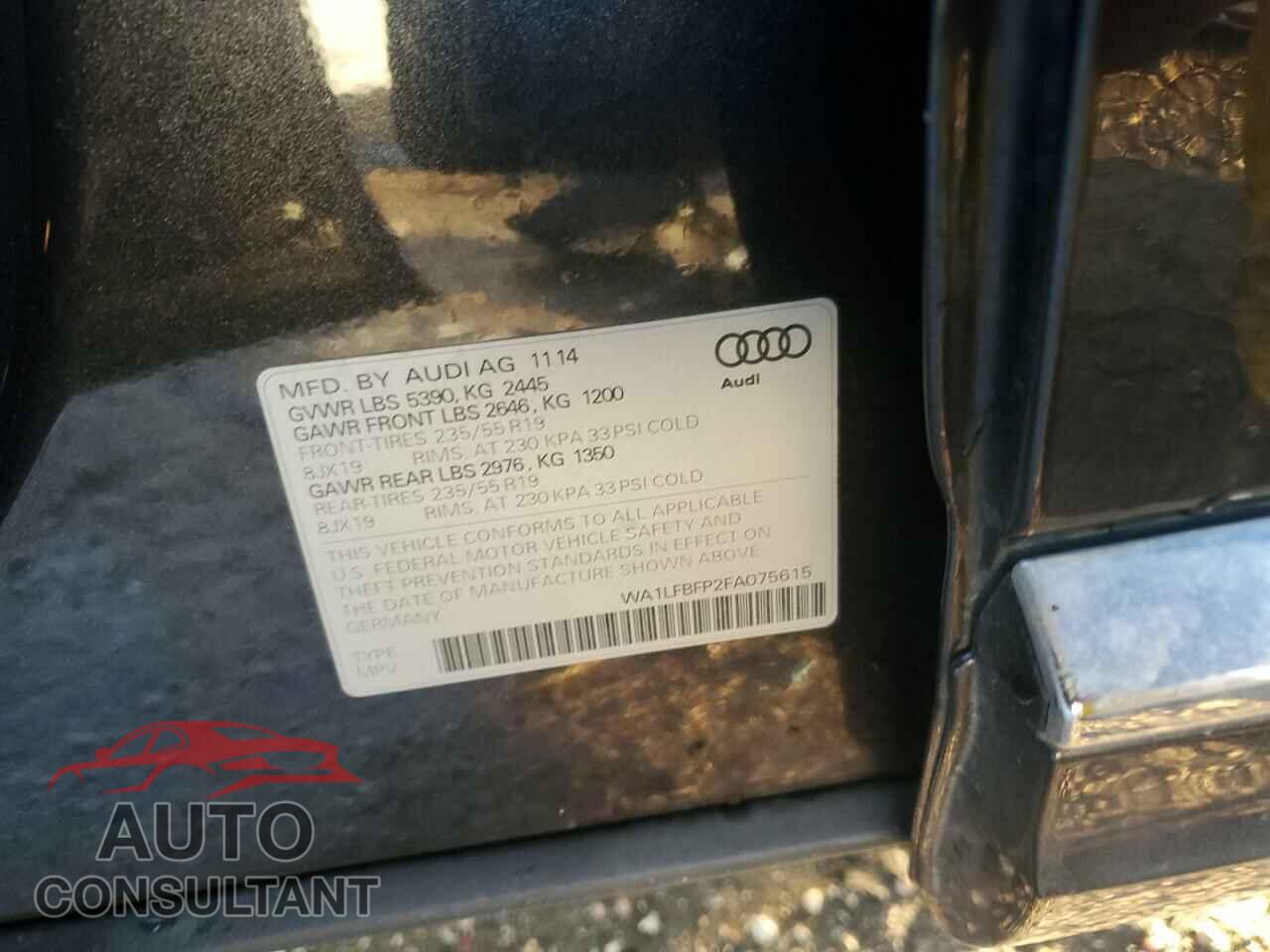 AUDI Q5 2015 - WA1LFBFP2FA075615