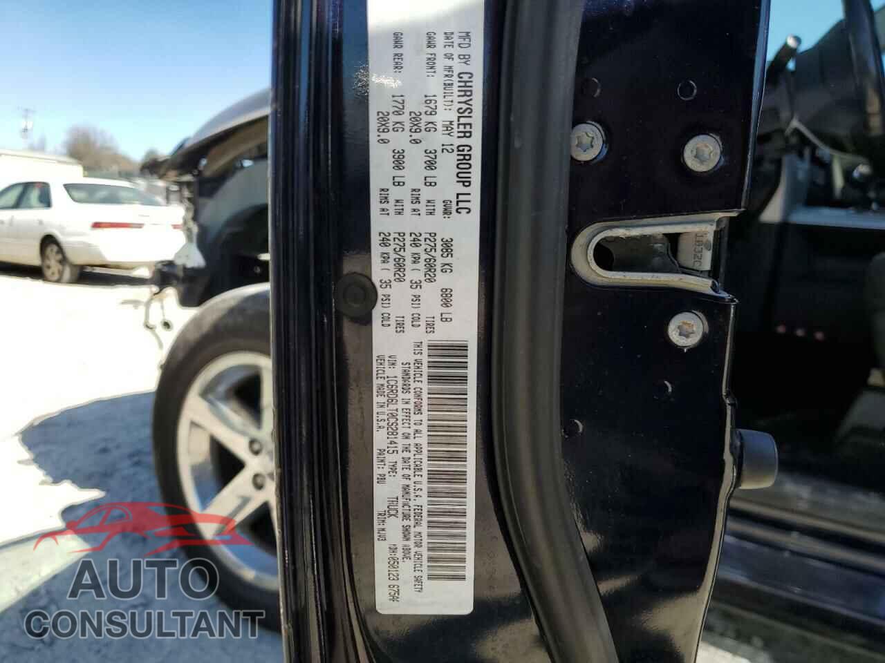 DODGE RAM 1500 2012 - 1C6RD6LT0CS281415