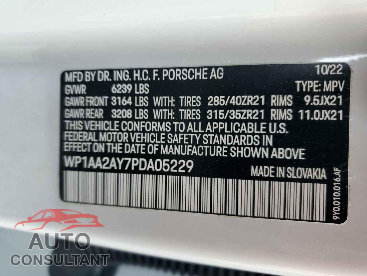 PORSCHE CAYENNE BA 2023 - WP1AA2AY7PDA05229