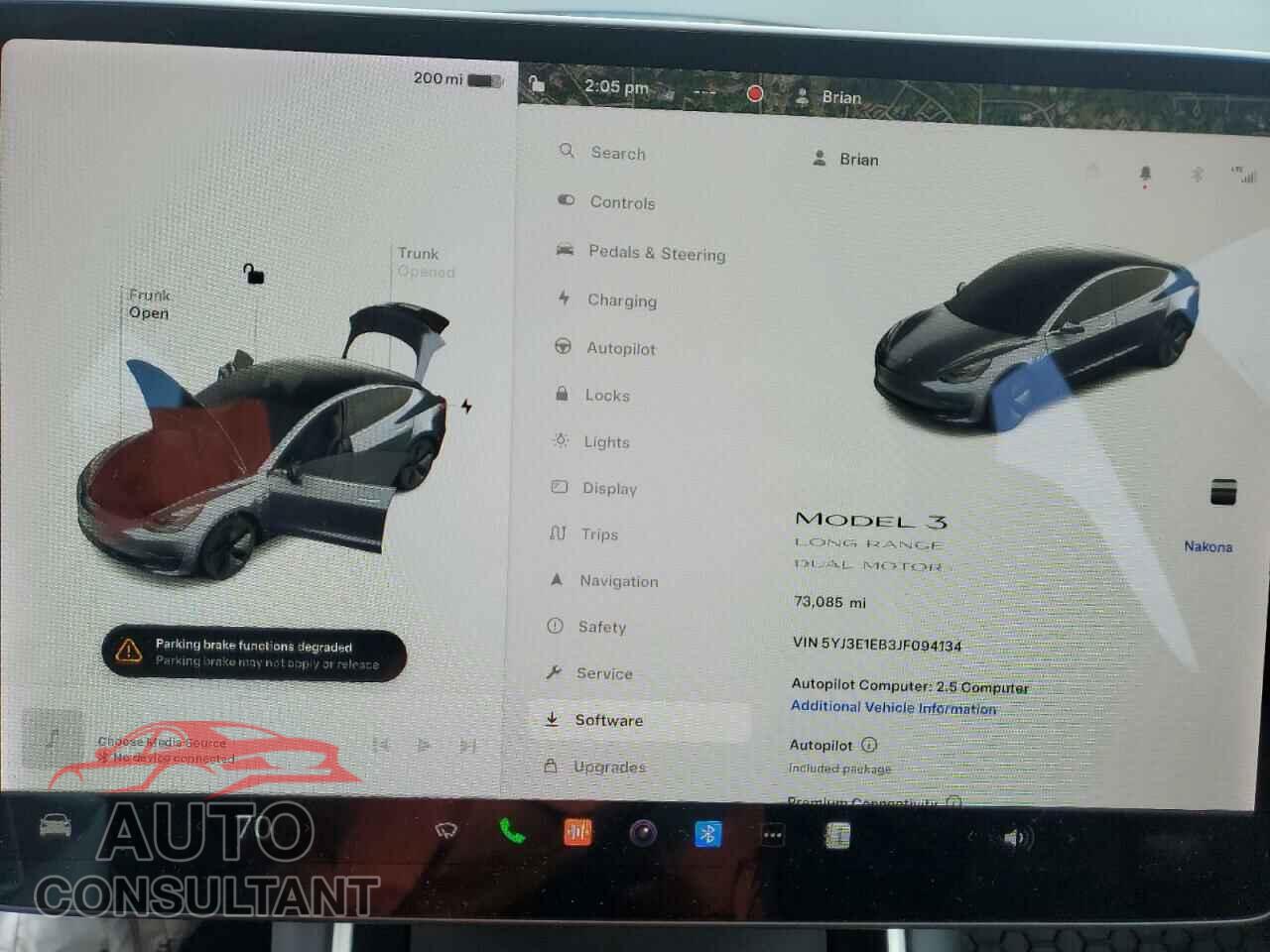 TESLA MODEL 3 2018 - 5YJ3E1EB3JF094134