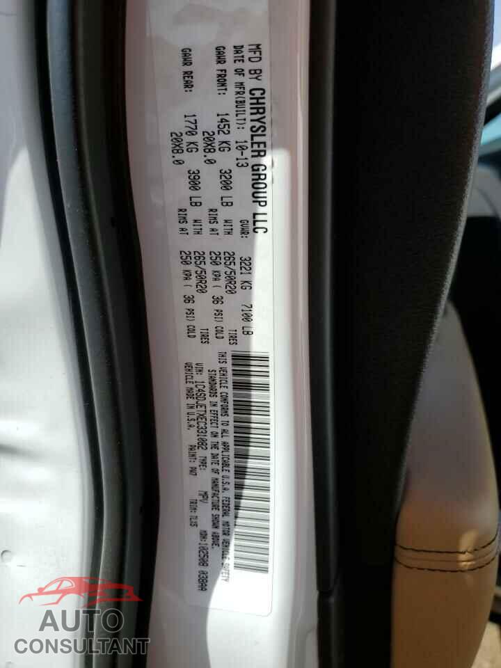 DODGE DURANGO 2014 - 1C4SDJETXEC331082