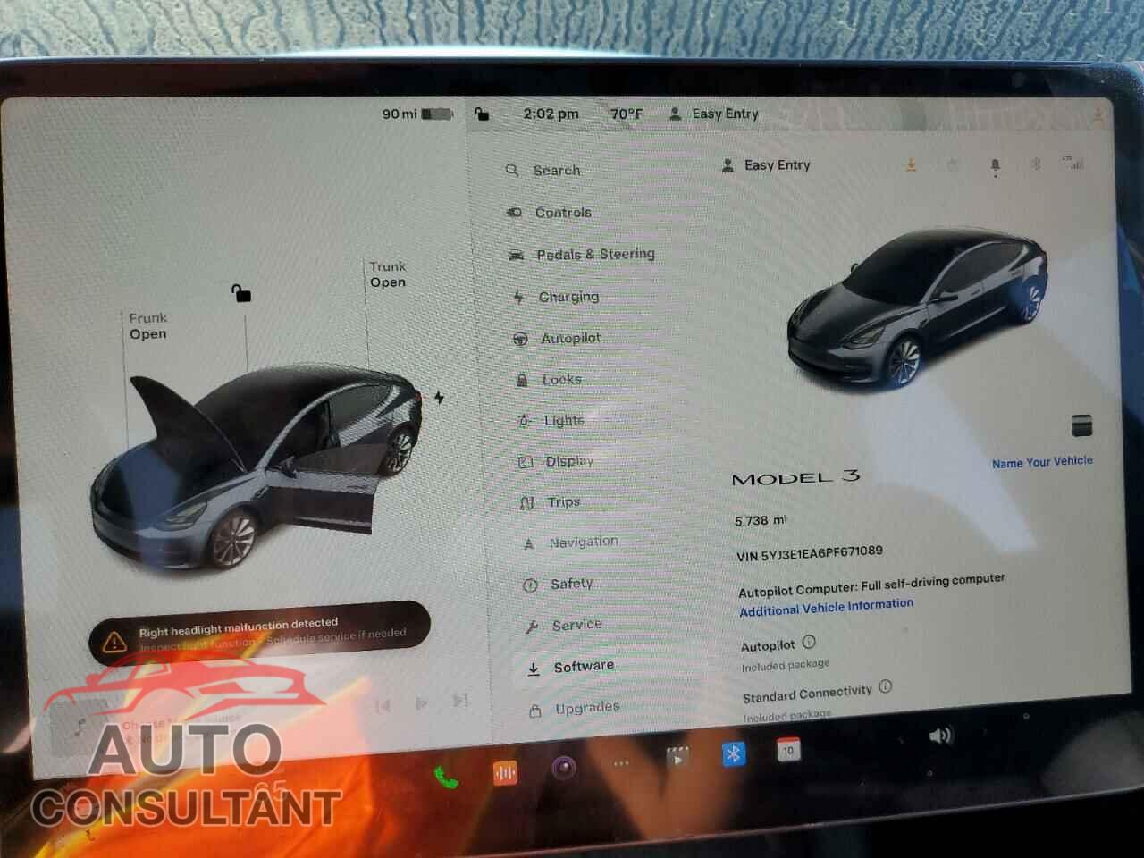 TESLA MODEL 3 2023 - 5YJ3E1EA6PF671089