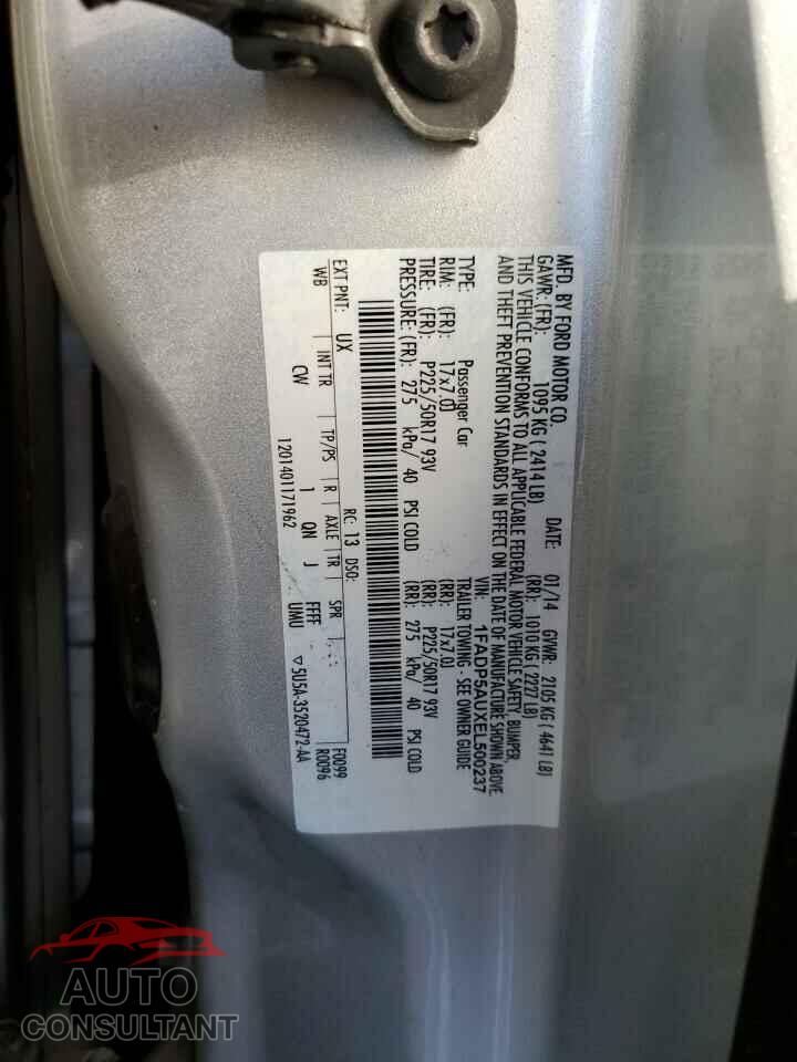 FORD CMAX 2014 - 1FADP5AUXEL500237