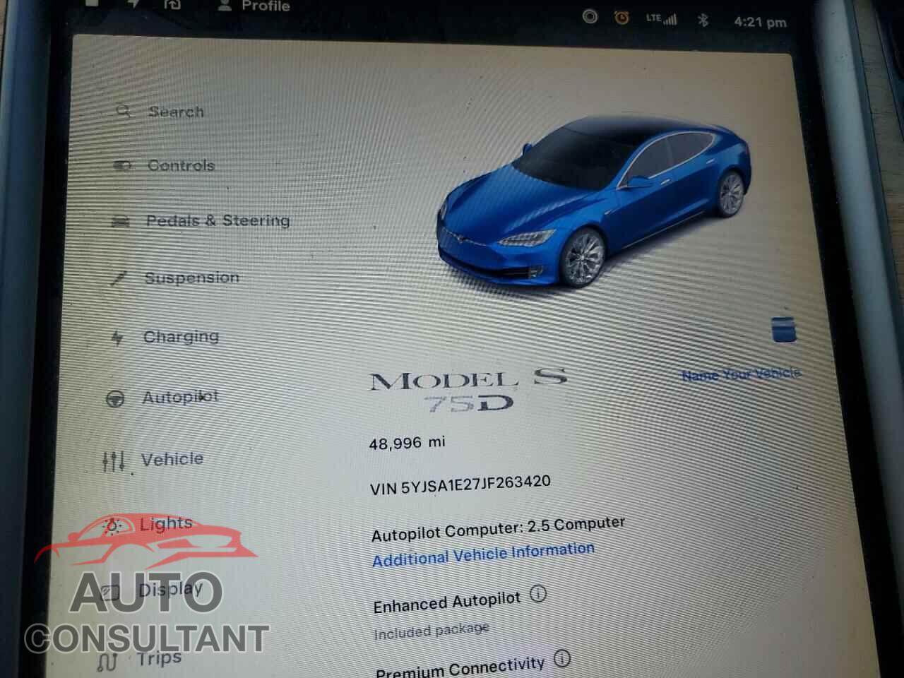 TESLA MODEL S 2018 - 5YJSA1E27JF263420