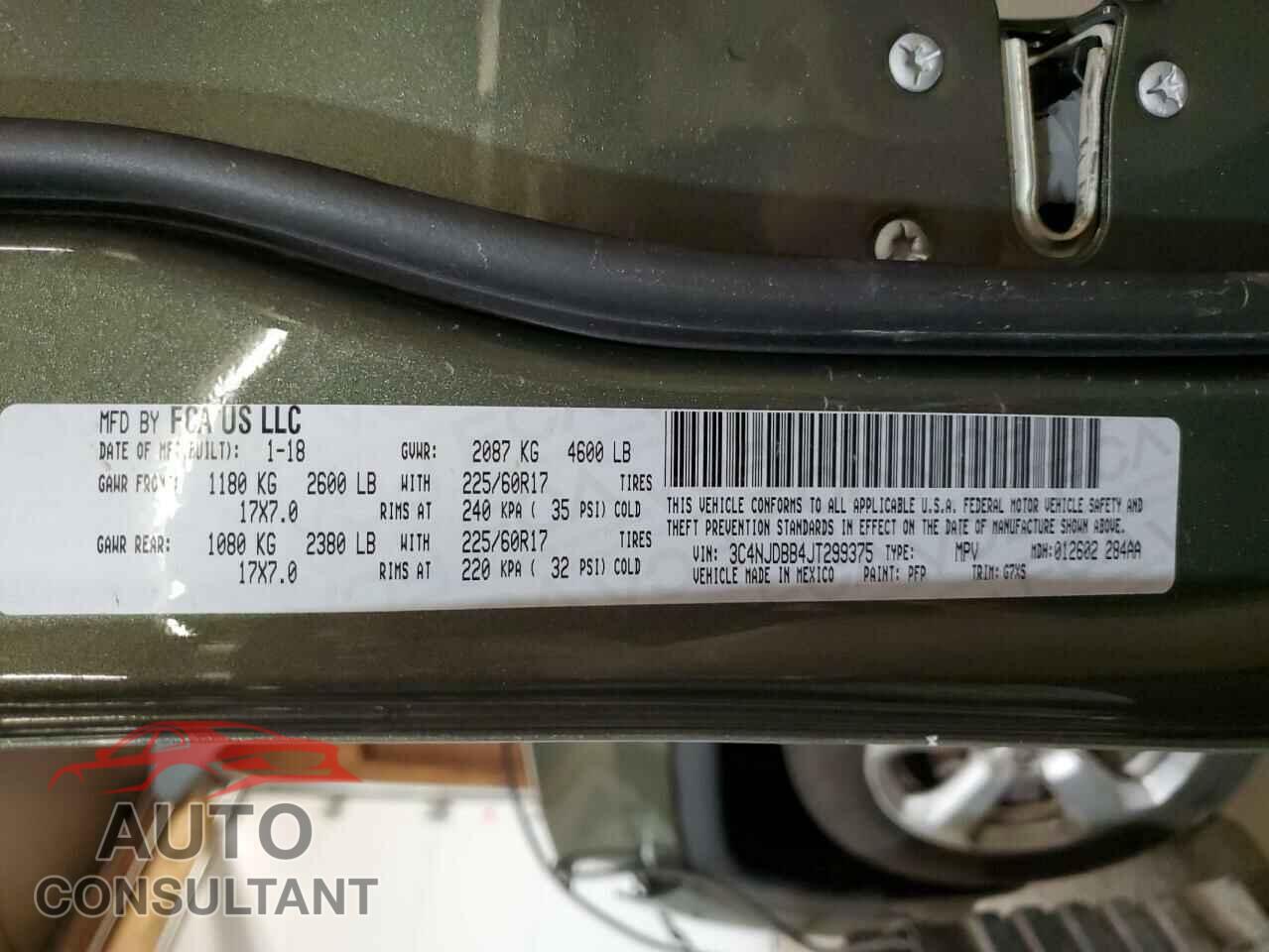 JEEP COMPASS 2018 - 3C4NJDBB4JT299375