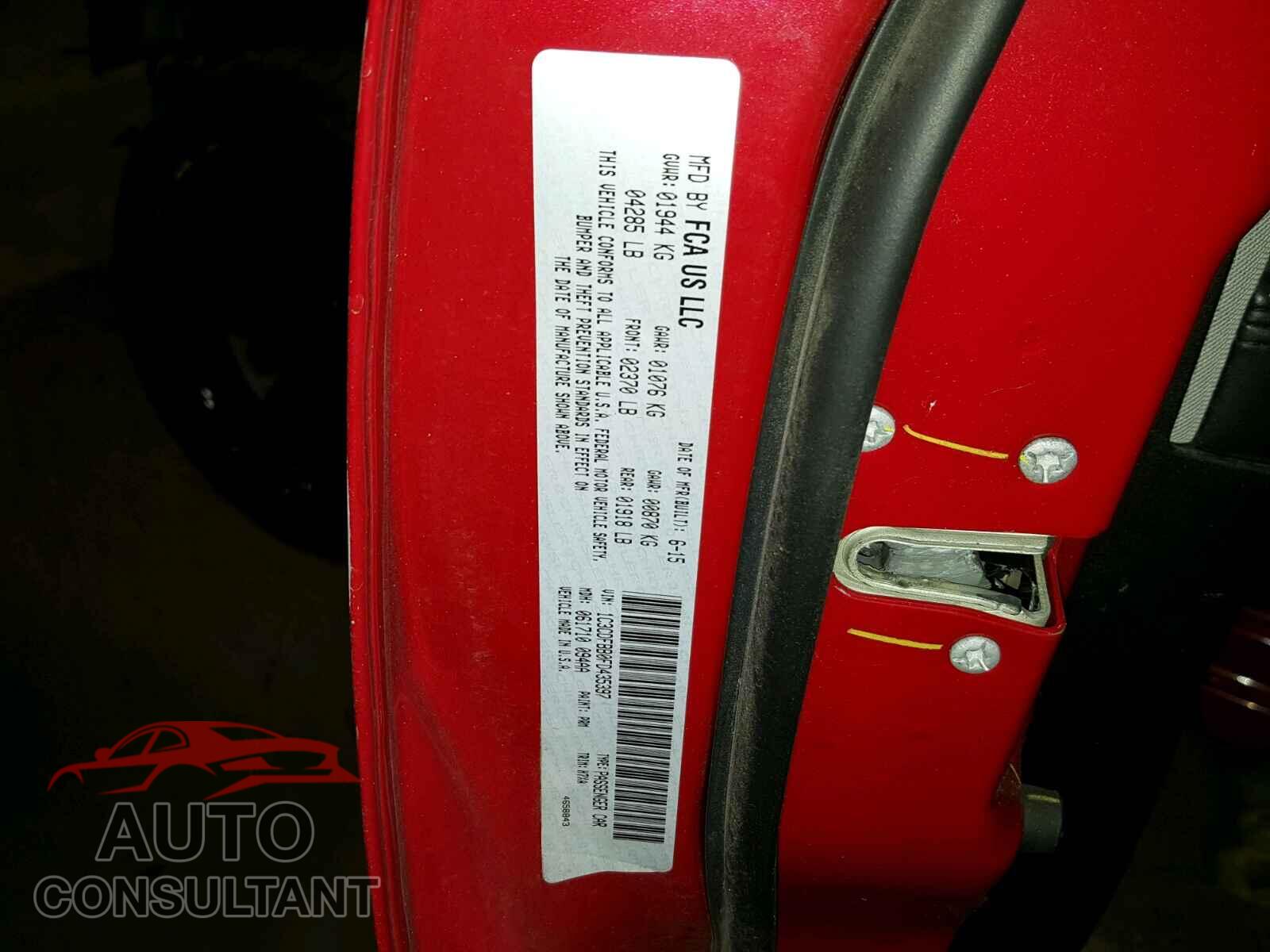 DODGE DART 2015 - 1C3CDFBB0FD435397
