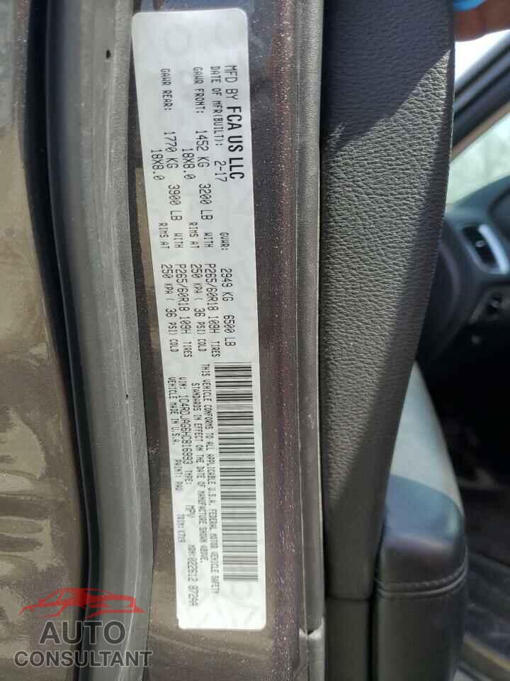 DODGE DURANGO 2017 - 1C4RDJAG6HC816993