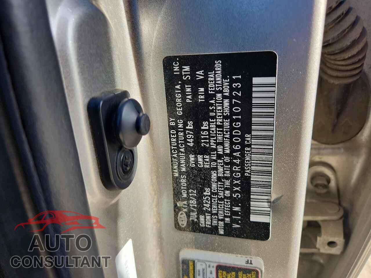 KIA OPTIMA 2013 - 5XXGR4A60DG107231