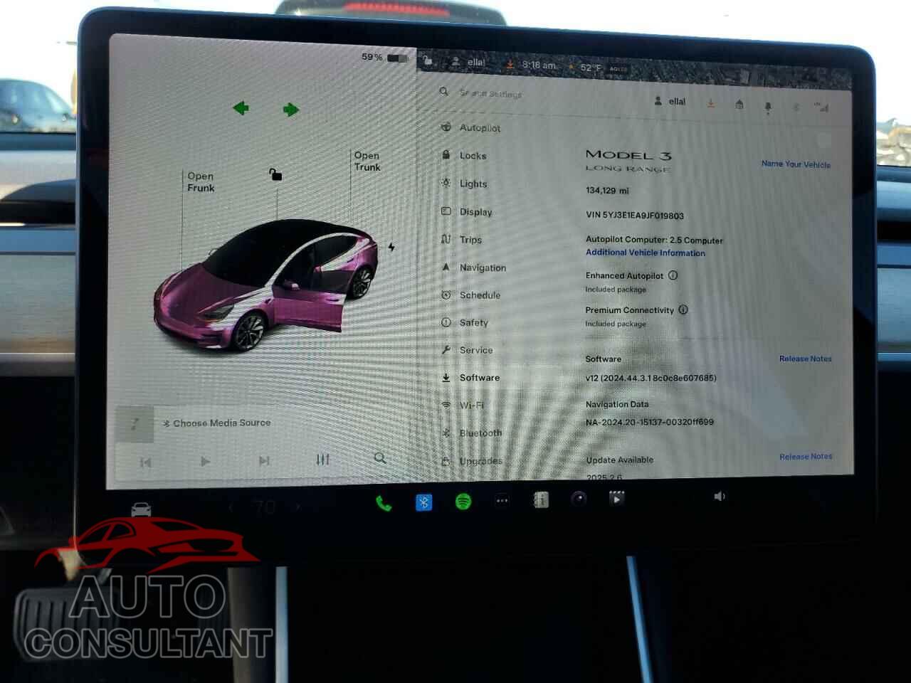 TESLA MODEL 3 2018 - 5YJ3E1EA9JF019803