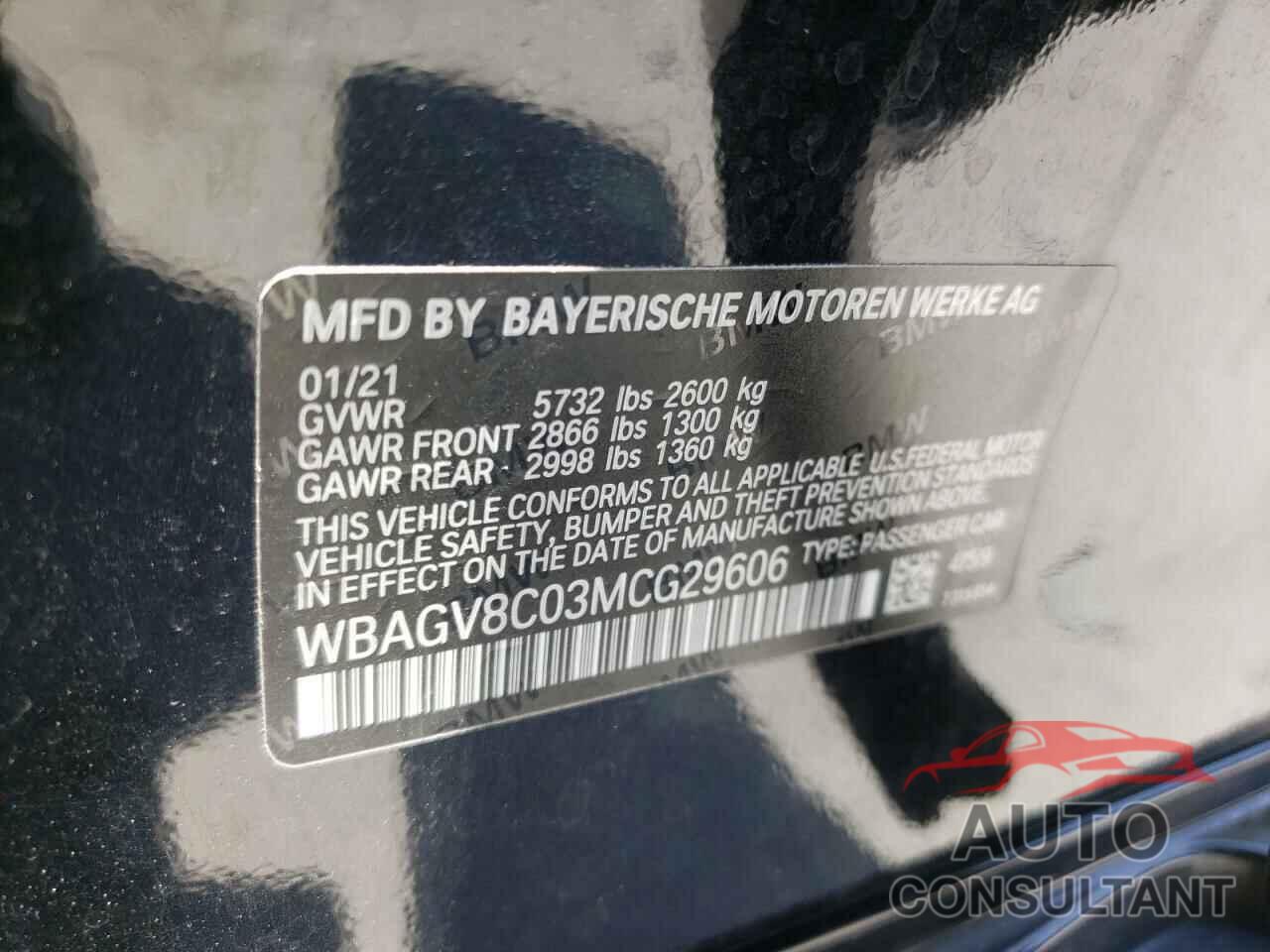 BMW M8 2021 - WBAGV8C03MCG29606