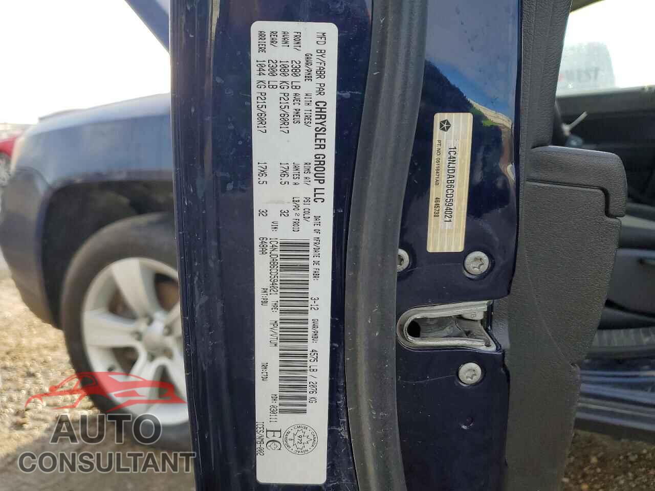 JEEP COMPASS 2012 - 1C4NJDAB6CD594021