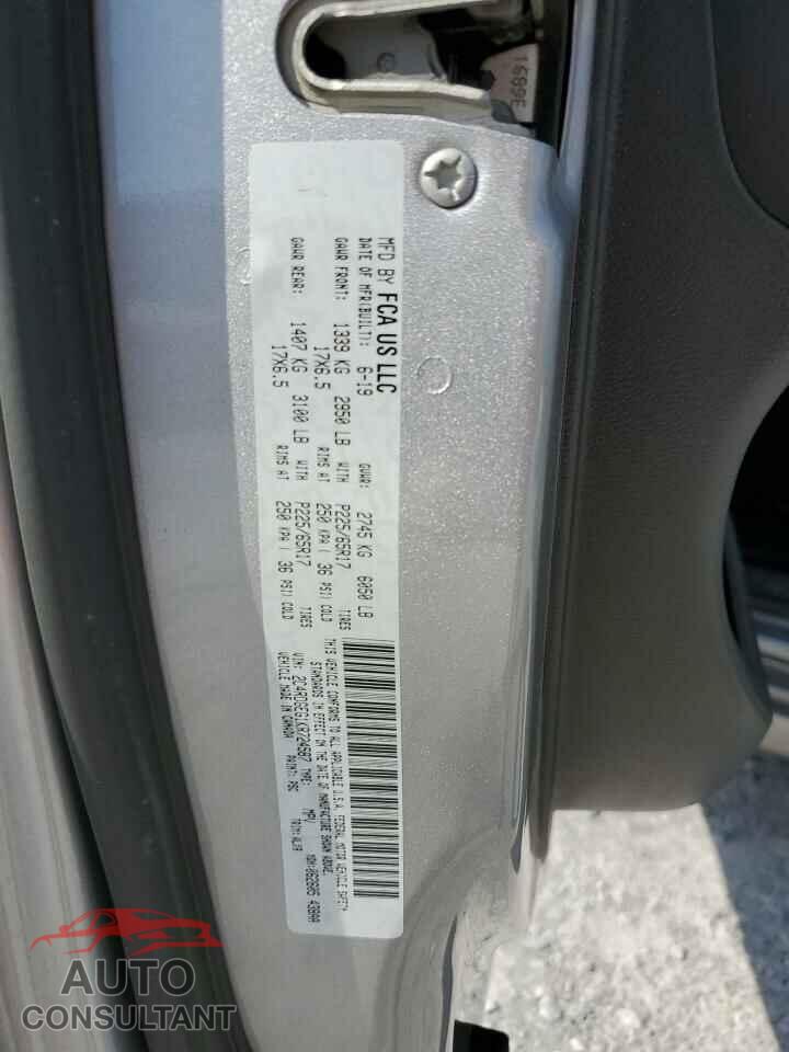 DODGE CARAVAN 2019 - 2C4RDGEG1KR724587