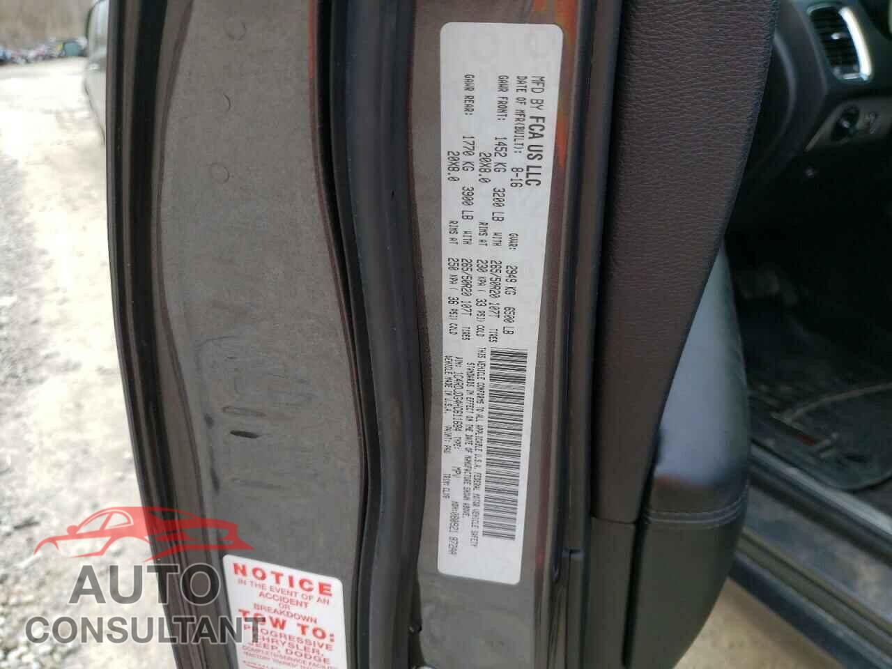 DODGE DURANGO 2017 - 1C4RDJDG4HC611684