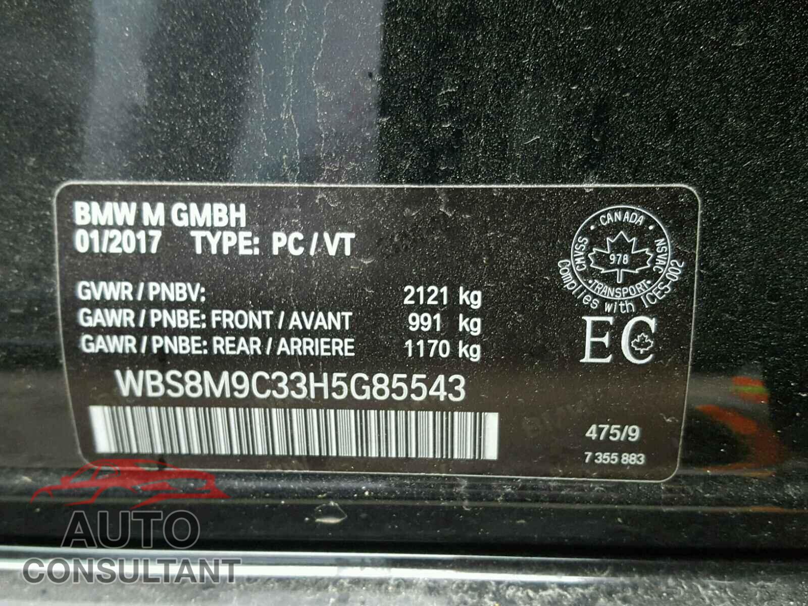 BMW M3 2017 - WBS8M9C33H5G85543